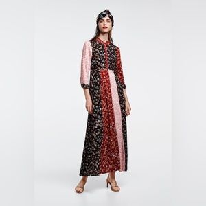 Zara Long Patchwork Dress